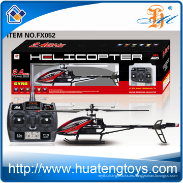 Feilun FX052 2.4G 4 ch outdodr gran escala de una sola pala de rotor de primera categoría eléctrico de control remoto rc helicóptero